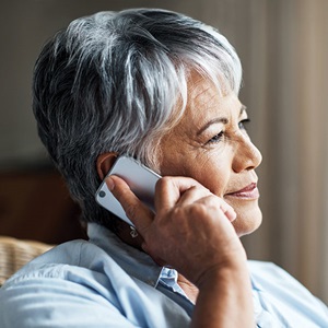 Woman on phone